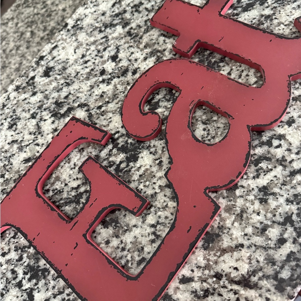 Rustic Red Metal Wall Art